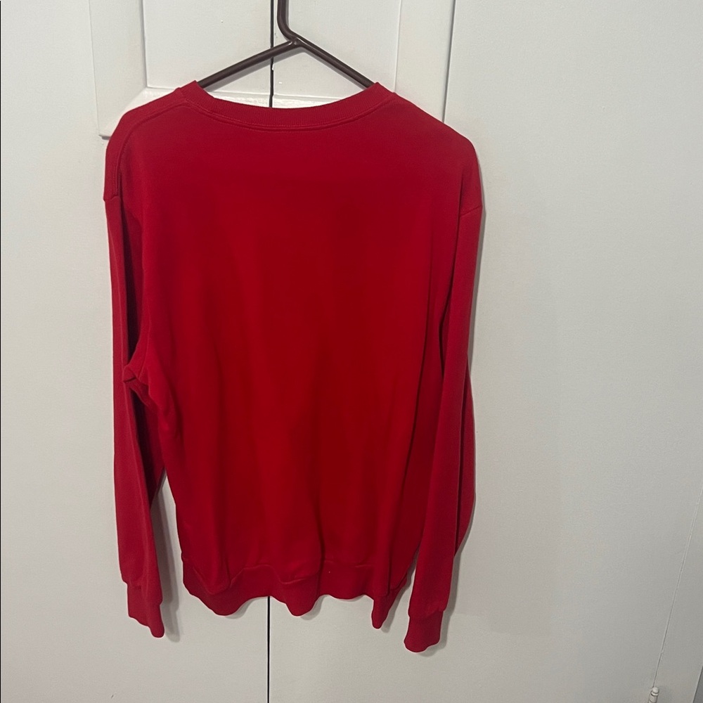 Holiday Time Red Gangsta Wrapper Men's Crewneck Sweater - Picture 3 of 3